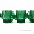 Verre de cactus vert vintage